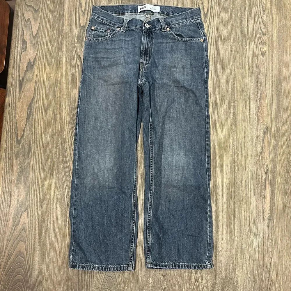 Levis Boys 550 Tapered Leg Jeans Relaxed Blurk Wash Blue Size 10 Husky 30 X 26